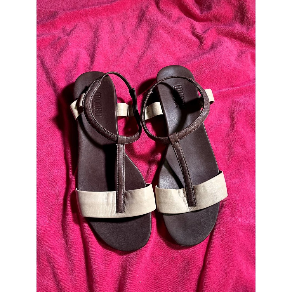 Munro two tone strappy sandals ankle strap
